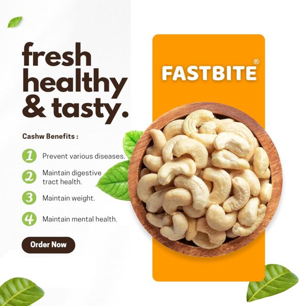 Fastbite Natural Premium Whole Cashews | Whole Crunchy Cashew | Premium Kaju nuts Dry Fruit | Nutritious & Delicious | Gluten Free & Plant-based Protein | Best value pack | Delivery Included (200 gm) - Image 5