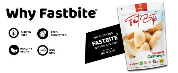 Fastbite Natural Premium Whole Cashews | Whole Crunchy Cashew | Premium Kaju nuts Dry Fruit | Nutritious & Delicious | Gluten Free & Plant-based Protein | Best value pack | 200 gm - Image 3