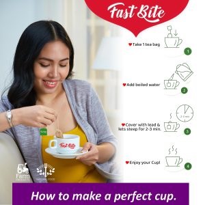 FastBite Premium Lemon & Honey Flavored Leaf Green Tea, Immune with Added Vitamin C | Green Tea Box (25 Bags)