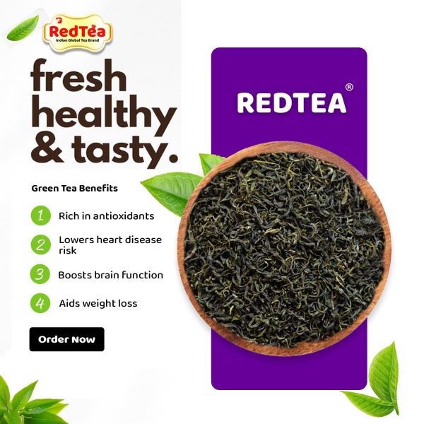 Redtea Active Gold Green Tea Loose Leaf | Pure, Refreshing, Antioxidant-Rich, The PeRedtea Active Gold Green Tea Loose Leaf | Pure, Refreshing, Antioxidant-Rich, The Perfect Daily Detox Naturally | 100gm - Image 6