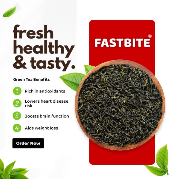 Fastbite Premium Green Tea Loose Leaf | Pure, Refreshing, Antioxidant-Rich, The Perfect Daily Detox Naturally | 100 gm - Image 4