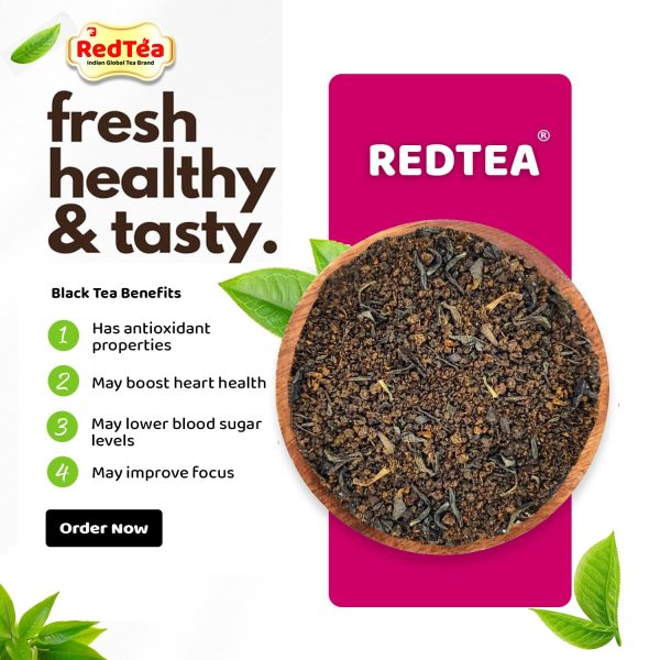 Redtea Active Black Tea with Roasted Darjeeling Loose Leaf | Pure, Refreshing, Antioxidant-Rich, The Perfect Daily Detox Naturally | 200gm - Image 6