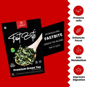Fastbite Premium Green Tea Loose Leaf | Pure, Refreshing, Antioxidant-Rich, The Perfect Daily Detox Naturally | 100 gm