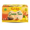 FastBite Premium Lemon & Honey Flavored Leaf Green Tea, Immune with Added Vitamin C | Green Tea Box (25 Bags)