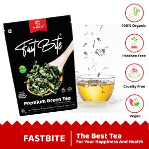 Fastbite Premium Green Tea Loose Leaf | Pure, Refreshing, Antioxidant-Rich, The Perfect Daily Detox Naturally | 100 gm