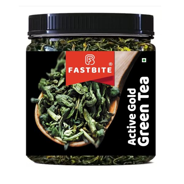 Fastbite Active Gold Loose Leaf Green Tea - 100g Jar | Rich in Antioxidants | Refreshing & Energizing - Image 4