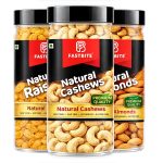 Fastbite Dry Fruits Combo Pack 300g | Premium Cashews, Almonds & Raisins 100g Each | Fresh & Natural Kaju Badam Kishmish