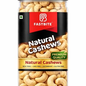 Fastbite Natural Premium Whole Cashews 100g Jar | Whole Crunchy Kaju Nuts Dry Fruit | Nutritious & Delicious | Gluten Free & Plant-Based Protein