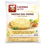 Lalbaba Handmade Moong Dal Special Light Masala Papad 200g | 7-Inch Traditional Indian Papad | No Preservatives